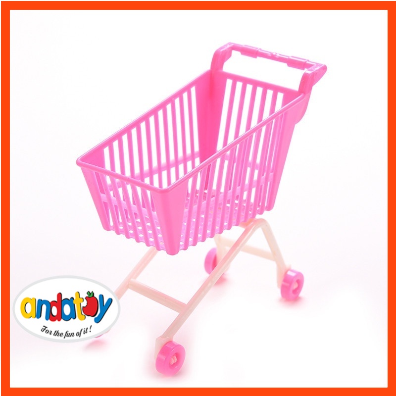Phụ kiện búp bê xe đẩy mua sắm mini cho búp bê barbie ANDATOY AD918
