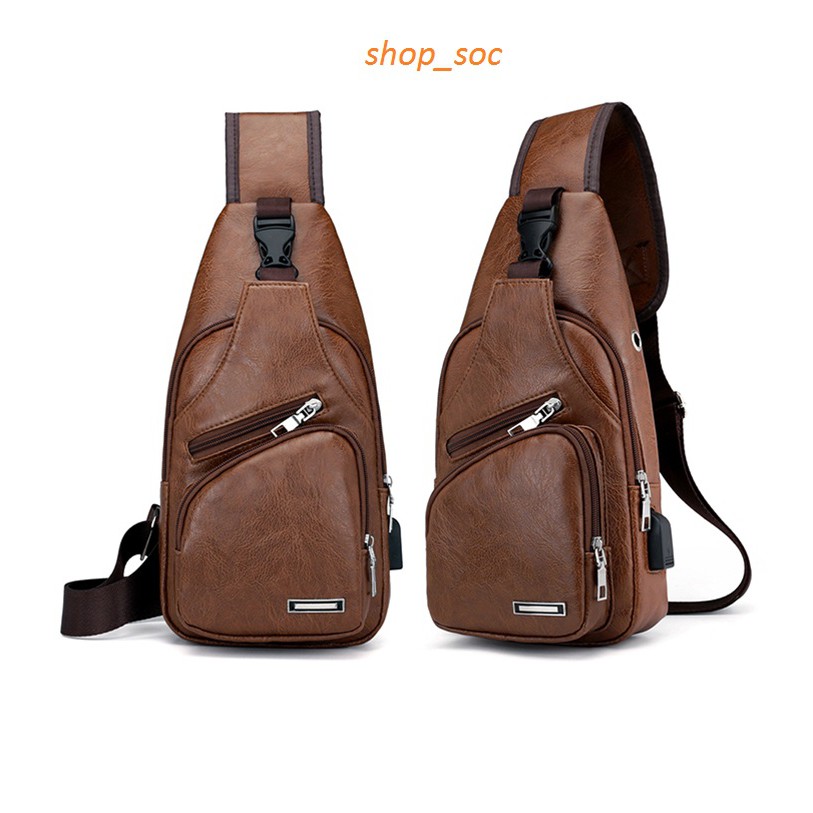 Túi Đeo Chéo Bằng Da Cao Cấp có sạc điện thoại | BigBuy360 - bigbuy360.vn