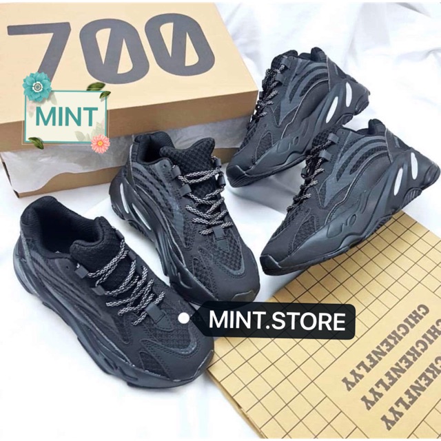 (Video cận cảnh) Giày thể thao sneaker yzy 700 đen full