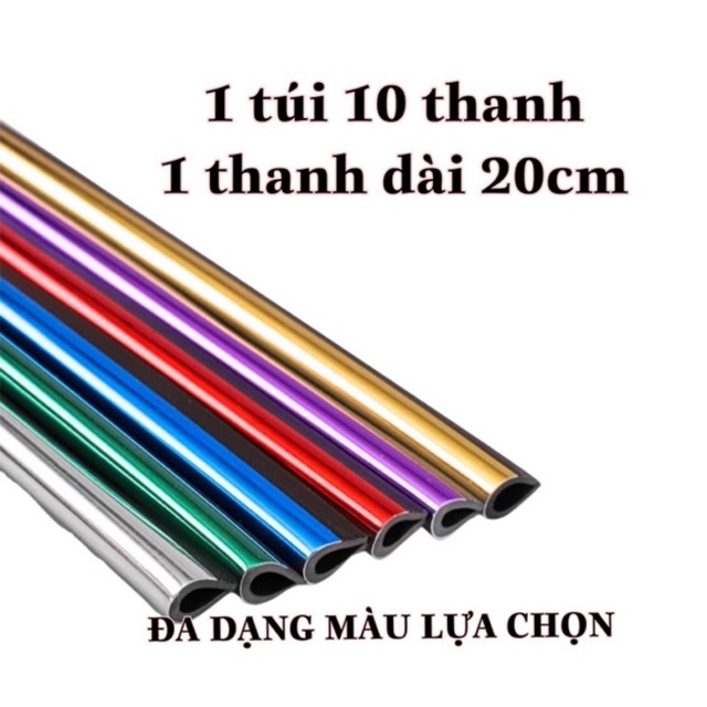 10 thanh Nẹp mạ crom trang trí cửa gió điều hoà ô tô