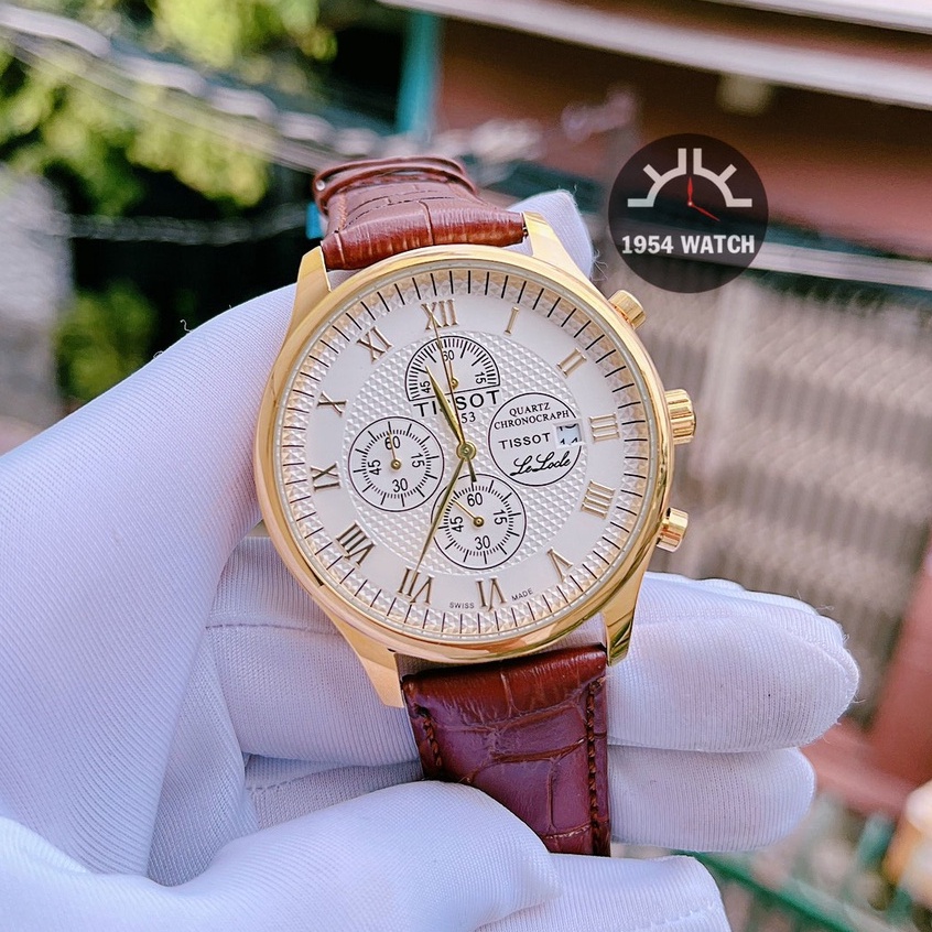 Đồng hồ nam Tisot ,dây da, Size 41mm ,mặt kính tráng sapphire, khung mặt thép không gỉ,mặt số la mã,máy pin bảo hành