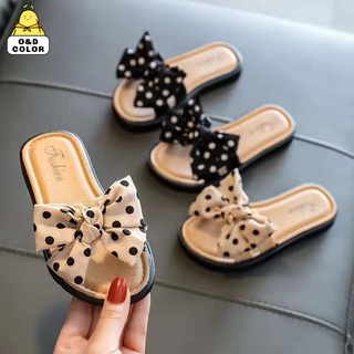 Dép Công Chúa Đế Mềm Chống Trượt Đính Nơ Đáng Yêu Dành Cho Bé Gái Dép lê nơ chấm bi công chúa cho bé gái