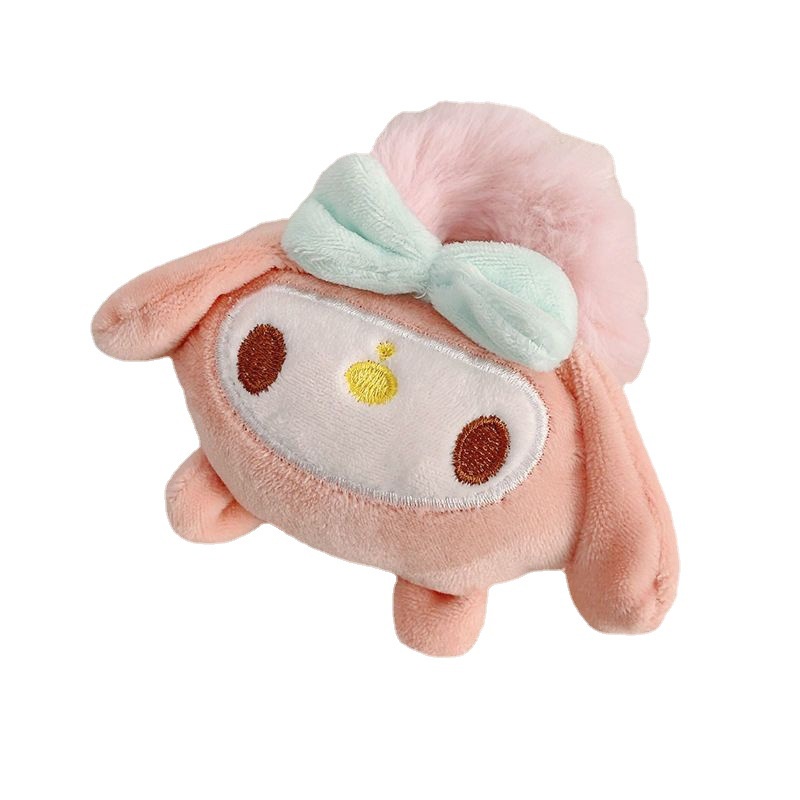 SANRIO Dây Cột Tóc Scrunchies Cinnamoroll Kuromi Melody Hoạt Hình Dễ Thương Cho Bé Gái