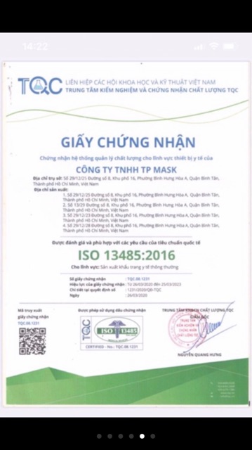 1 hộp 40 cái + tặng 5 cái khẩu trang y tế tiệt trùng khánh khuẩn Tuấn Phương