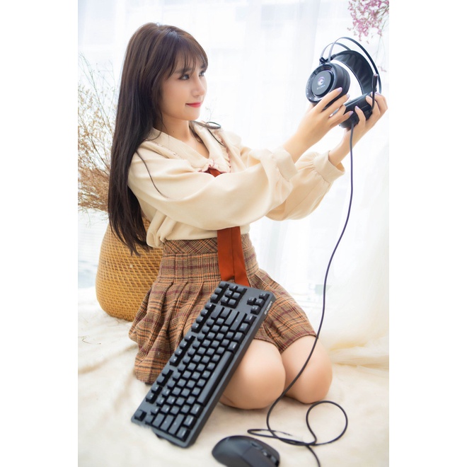 Tai nghe chụp tai Edra 410 Pro Chơi game, dùng được cho điện thoại, nghe nhạc có mic