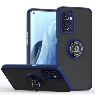 Ốp Điện Thoại Silicon Trong Suốt Có Nhẫn Đỡ Kim Loại Cho Oppo Reno 7Z 7 Pro Reno7 Pro Reno7Z A57 A74 4G 5G