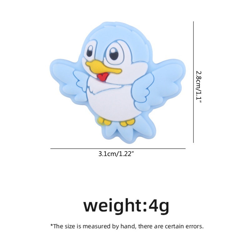 Set 3 Đồ Chơi Xỏ Hạt Silicon Hình Chú Chim Hoạt Hình Gặm Nướu Cho Bé Sơ Sinh