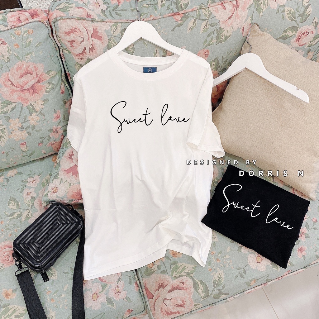 [Mã DORRT8250 giảm 250k] Áo phông basic SWEET LOVE trẻ trung hiện đại năng động DORRIS N