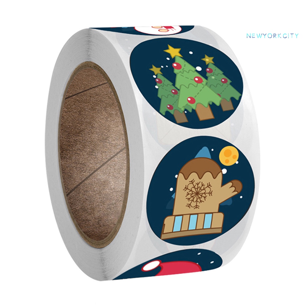 1 Cuộn Miếng Dán Tự Dính Chủ Đề Giáng Sinh Quyến Rũ