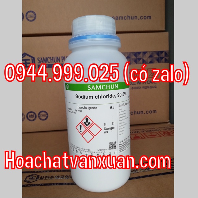 SODIUM CHLORIDE NACL 99,5 % SAMCHUN HÀN QUỐC lọ 1kg