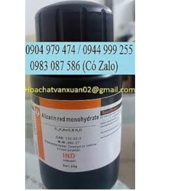 Alizarin red CAS 130-22-3 C14H7NaO7S·H2O Xylong lọ 25g thuốc thử hữu cơ