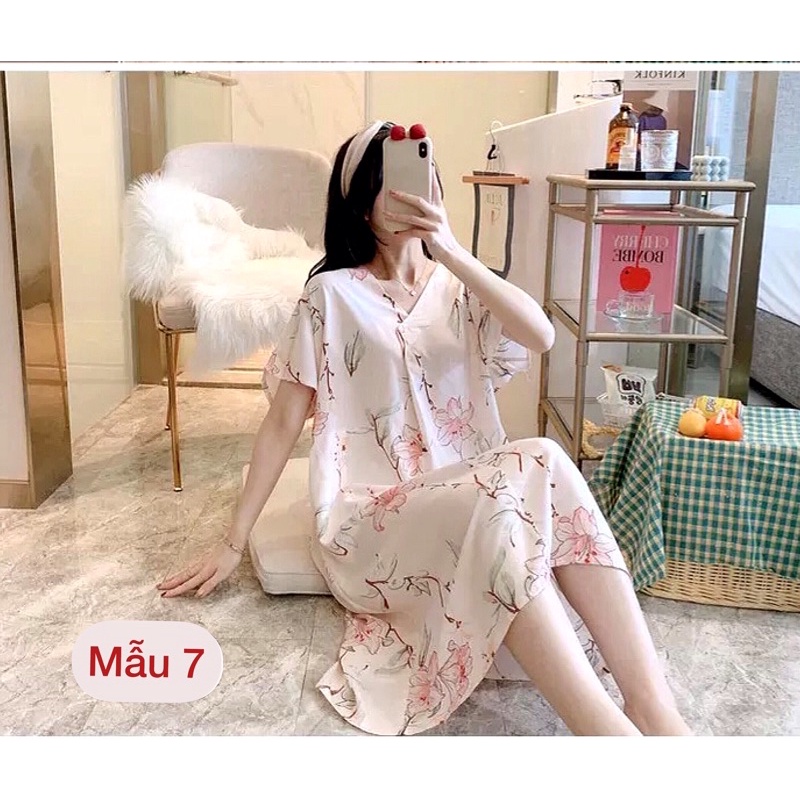Váy lanh, đầm lanh Cotton lụa Quảng Châu họa tiết trẻ trung, mềm mát mùa hè | BigBuy360 - bigbuy360.vn