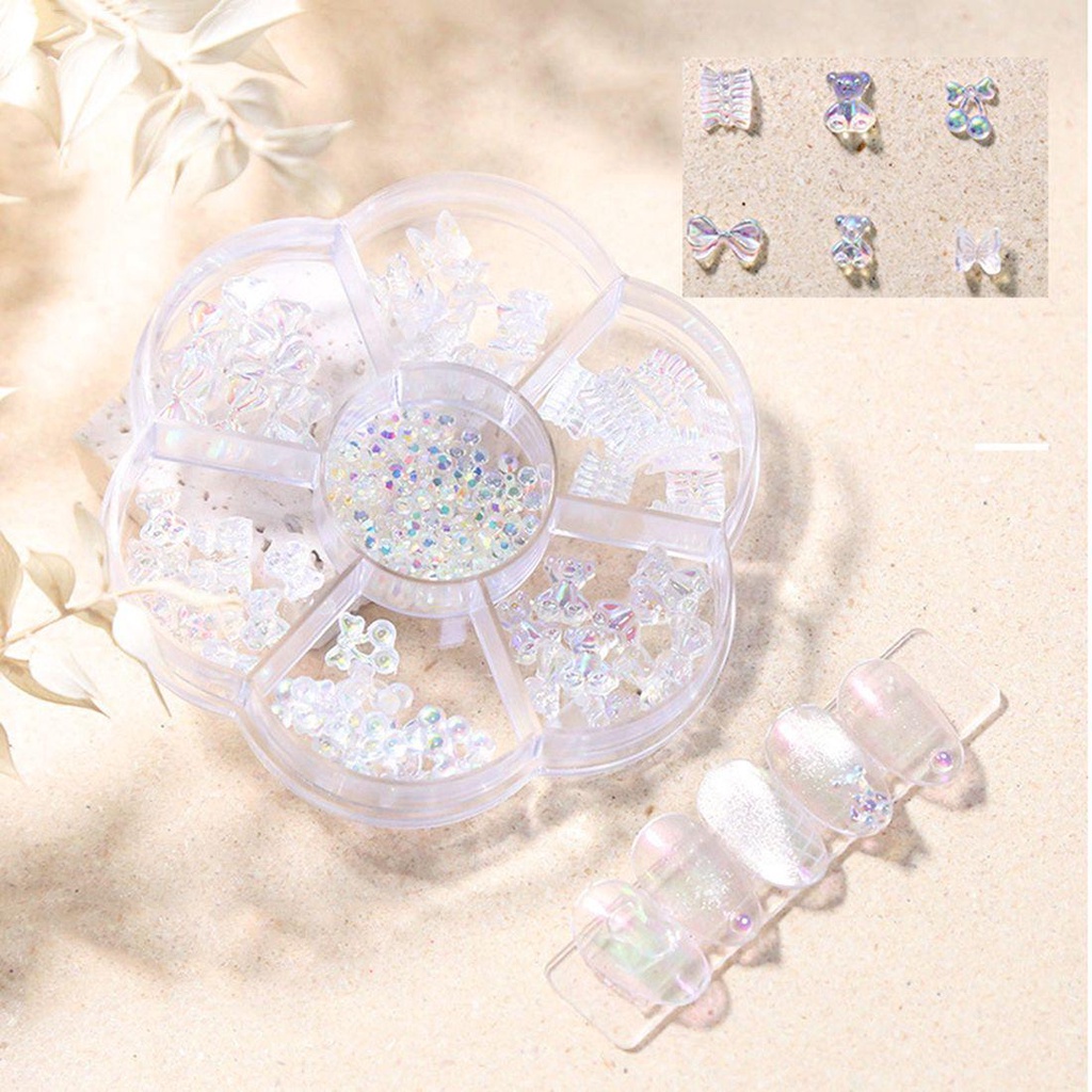 Hộp Phụ Kiện Trang Trí Móng 3D Thời Trang|Phụ Kiện Trang Trí Móng Tay Nghệ Thuật DIY