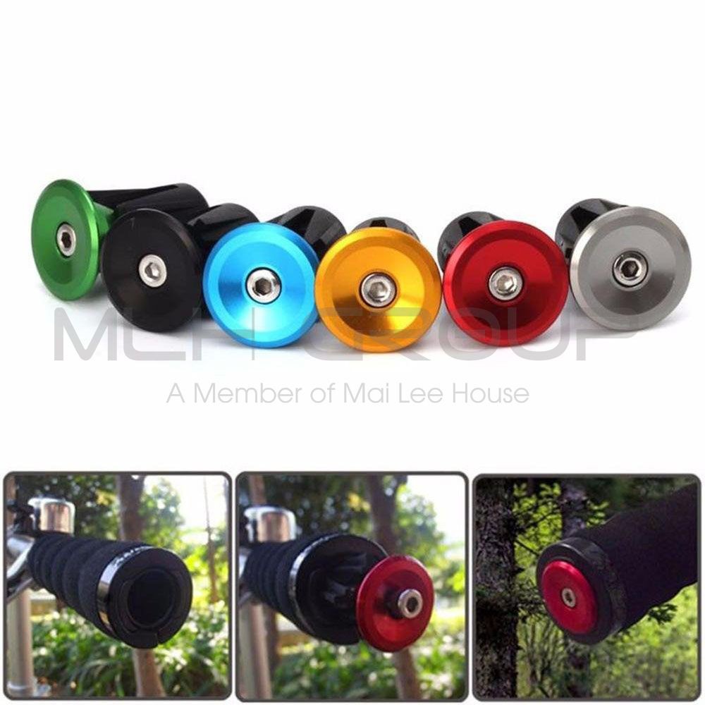 Nút Chặn Tay Lái Xe Đạp Thể Thao Leo Núi MTB Bộ 2 Chiếc Nắp Chụp Tay Lái Hợp Kim Nhôm Bền Bỉ MLH