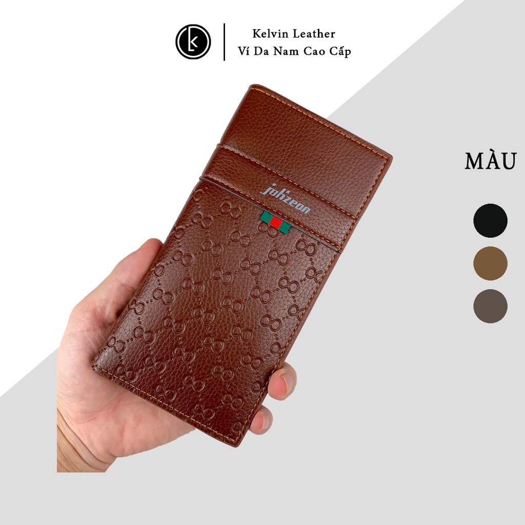 Ví nam cầm tay dáng dài Jolizeon bóp ví nam dài cao cấp đẹp nhiều ngăn đựng tiền giá rẻ Kelvin Leather V218b