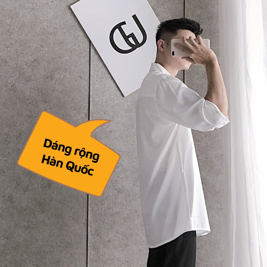 Áo Sơ Mi Dài Tay Dáng Rộng Hàn Quốc, Vải Kate Mềm Mịn Thích Hợp Cho Đi Học, Đi Làm, Đi Chơi GUF | BigBuy360 - bigbuy360.vn
