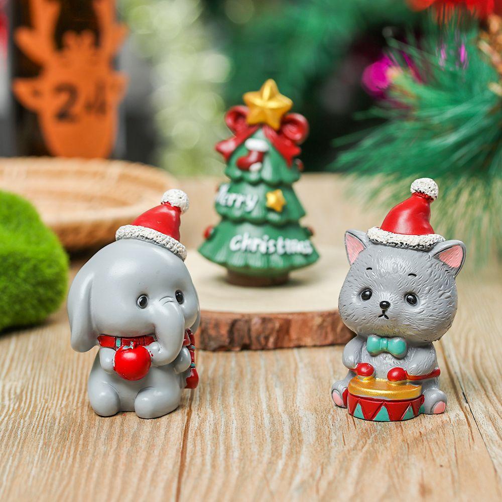 Mô Hình Ông Già Noel / Người Tuyết / Hươu Hoạt Hình Bằng Nhựa Resin