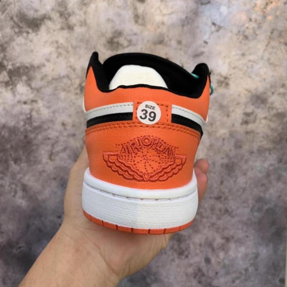 Giày sneaker JORDAN 1 CAM THẤP CỔ hot trend nam nữ, Giày thể thao JD1 cam thấp dùng đi học,tập gym,chạy bộ