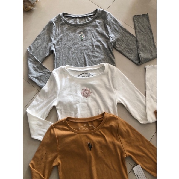 Áo thun gân croptop xuất dư xịn