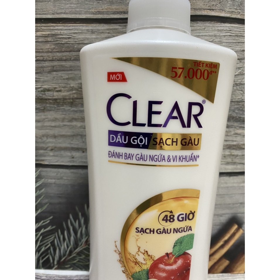 Dầu gội đầu Cear sạch gàu thảo dược hương Táo lên men 630g