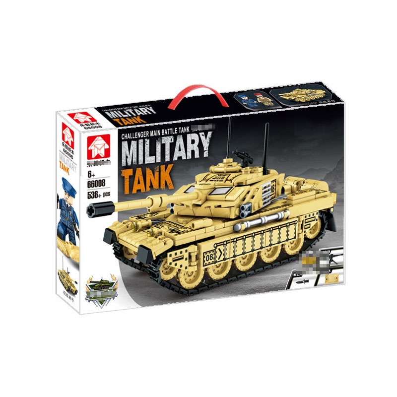 Bộ lắp ráp xe tank 66008 xe tank challenger