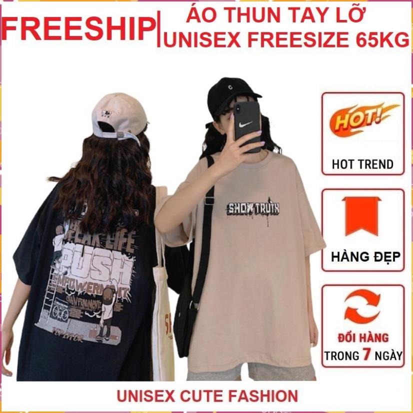 Áo thun tay lỡ SHOW TRUTH nam nữ, áo phông form rộng Unisex phong cách Ulzzang, chất cotton siêu đẹp 3 màu