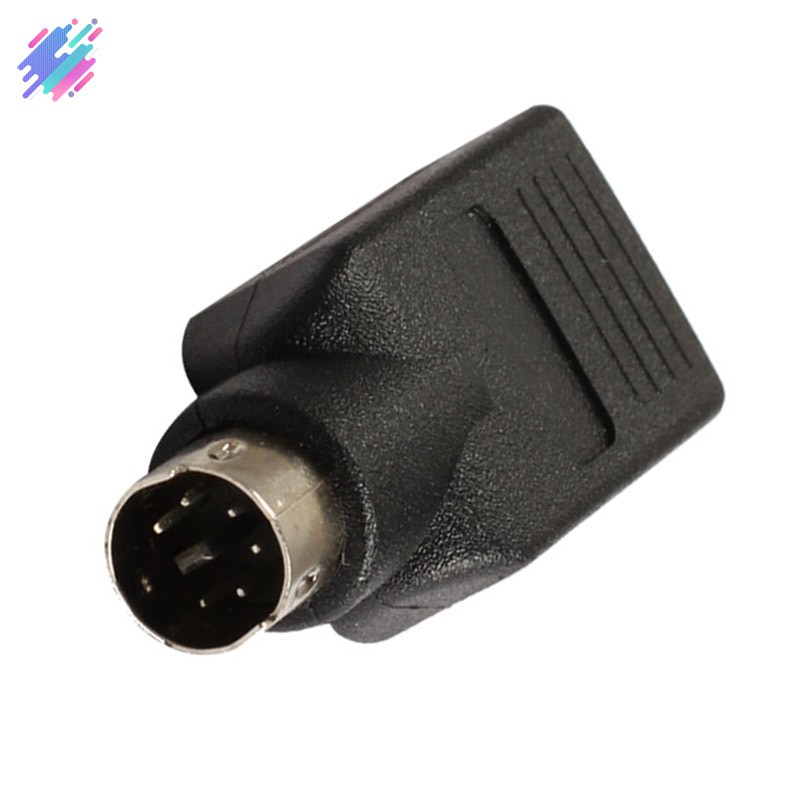 Đầu chuyển đổi cổng USB sang PS2 PS/2 cho chuột/bàn phím máy tính màu đen