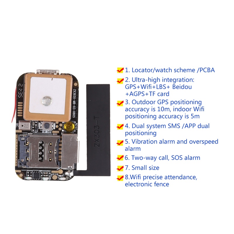 Thiết Bị Định Vị GPS Mini SOS Thời Gian Thực Cho Xe Hơi Xe Tải Trẻ Em