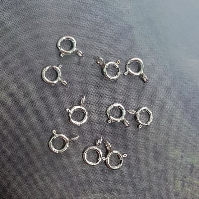 Khóa bạc 925 dạng tròn 6mm