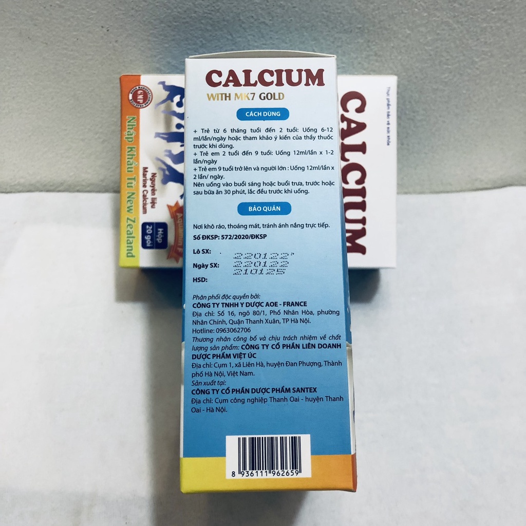 Siro Calcium With MK7 Gold Giúp bổ sung Canxi, Vitamin K2, D3 và khoáng chất cần thiết cho cơ thể