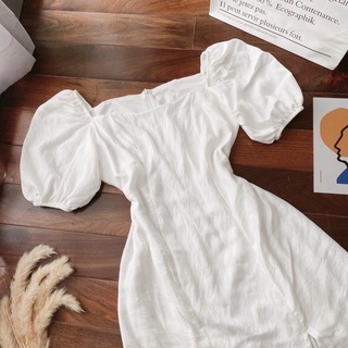 Đầm đuôi cá cổ vuông 2 màu (kèm hình thật)