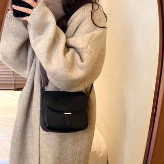 [T034] Túi đeo chéo nữ dáng basic, Size 18, chất da PU mềm mịn