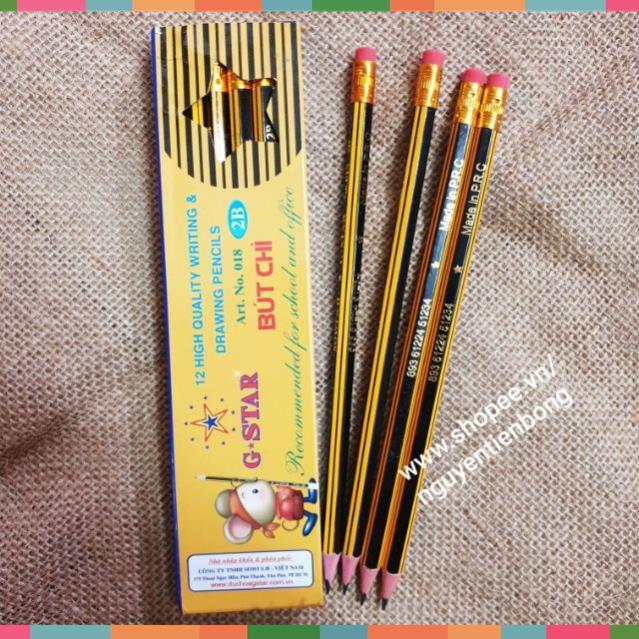12 cây bút chì gỗ 2B cao cấp #018
