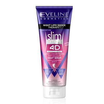 Serum chống tích tụ mỡ ban đêm với hiệu ứng sóng siêu âm Slim Extreme 4D Eveline