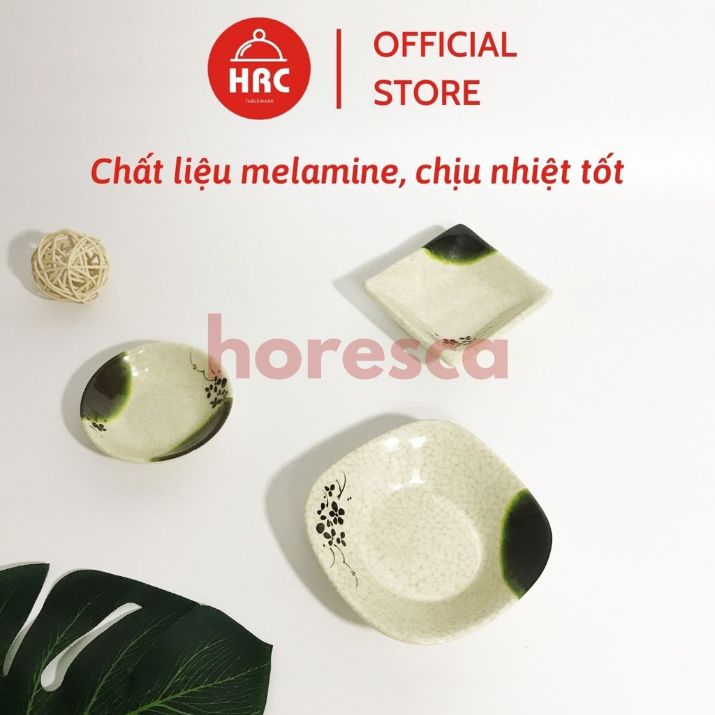 Bộ Đĩa Nhựa Giả Sứ (Cao Cấp) Đĩa Nhựa Melamine Họa Tiết Đẹp Dùng Cho Nhà Hàng Khách Sạn