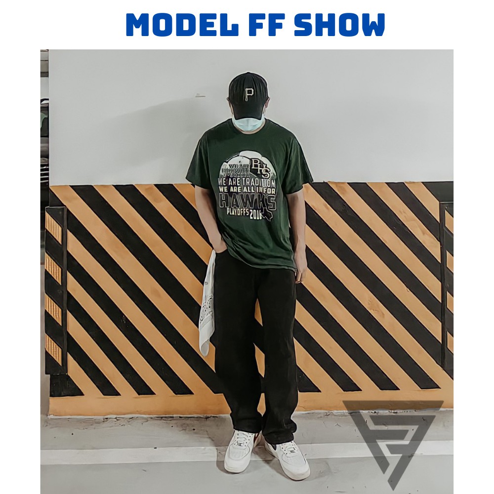 Quần baggy jean nam trơn đen form rộng ống Suông vải dày FFStore