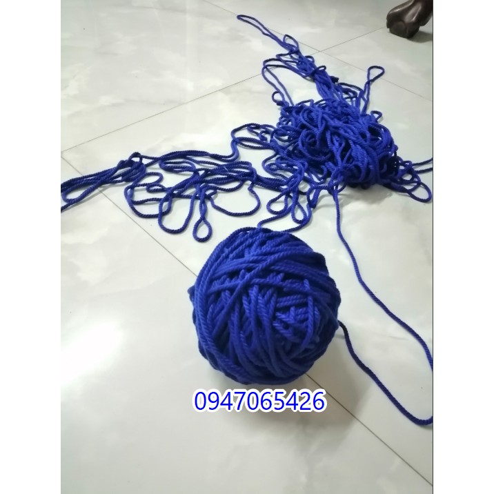 Dây thừng cotton màu Xanh côban size 3mm thắt Macrame (1kg)