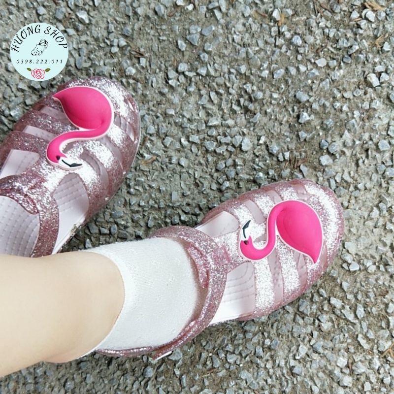 Sandal trẻ em Isabella hồng hạc xinh xắn cho bé gái, tặng 10 jibit