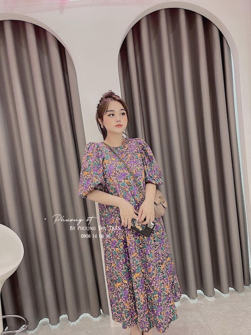 Váy Hoa Nhí Vintage Dáng Dài thiết kế kiểu Hàn Quốc cao cấp | BigBuy360 - bigbuy360.vn