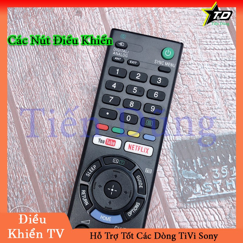 Điều khiển tivi sony TX 300P (dòng không có void)- Remote Khiển đa năng dùng cho các dòng sony smart, led, tivi sony