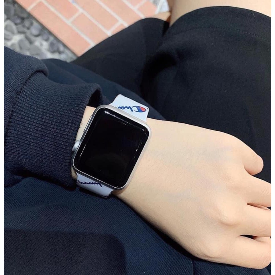 [Mã 2404EL10K giảm 10K đơn 20K] Dây Apple Watch Cao Su Bóng Thương Hiệu Chỉ có Size 38/40