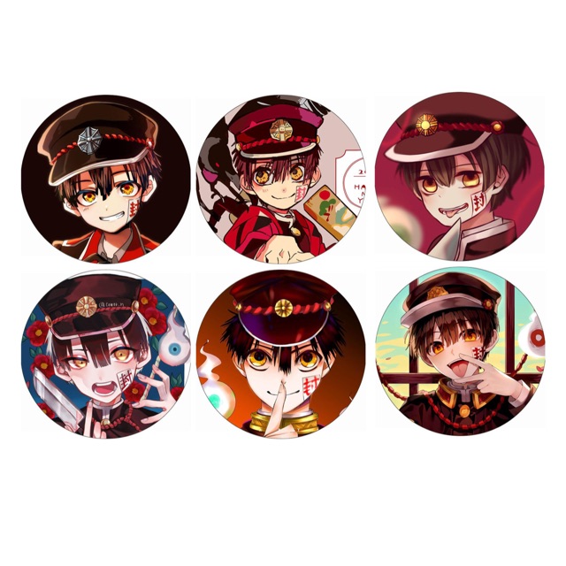 3 Huy hiệu hanako jibaku shounen hanako-kun đường kính 5,8cm