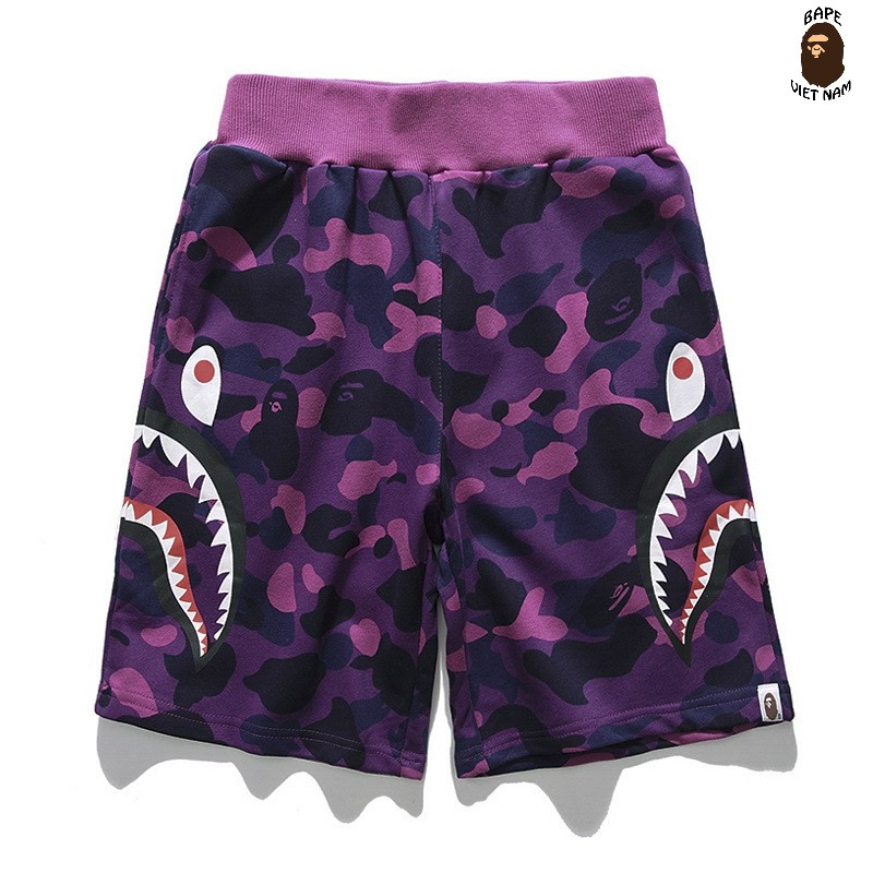 [FREESHIP] Short Bape Shark, Quần đùi Bape Cá Ngáo, Quần ngố A bathing Ape Cá mập 5 màu Camo