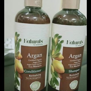 Cặp Dầu Gội Và Xả Argan Oil Watsons Chống dụng tóc , kích thích mọc tóc ,dưỡng tóc bóng mượt