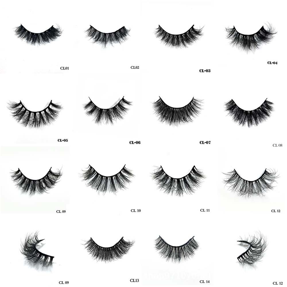 [Hàng mới về] 5 Cặp lông mi giả làm từ lông chồn giả dày dặn cho trang điểm