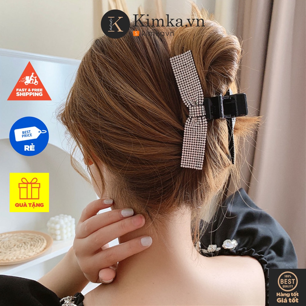 (0414) Kẹp Tóc Đá Kim Cương Lấp Lánh Xu Hướng Hàn Quốc