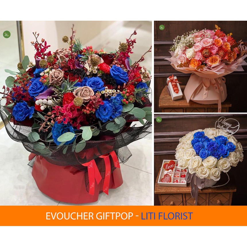 Hà Nội, Hồ Chí Minh [Evoucher] Phiếu mua hàng hoa tươi tại cửa hàng Liti Florist 1.000.000 VNĐ