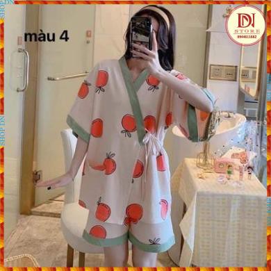 Bộ áo ngủ Fijama mặc nhà phong cách yukata nhật bản siêu đáng yêu cho nữ