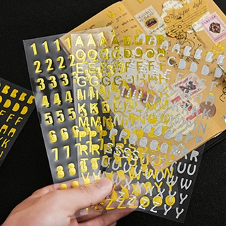 Hình dán chữ cái tiếng Anh xinh xắn trang trí sổ tay DIY