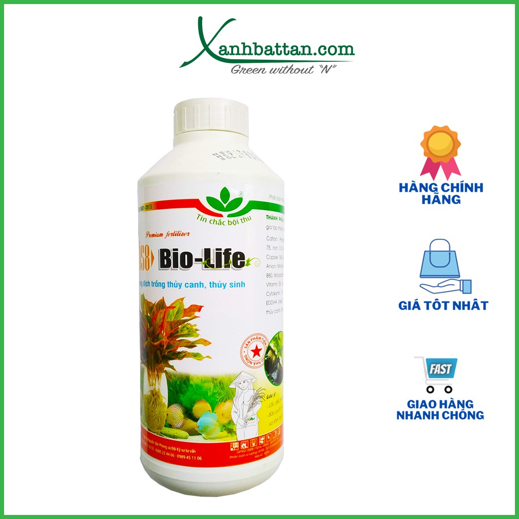 Dung dịch thủy canh và thủy sinh BIOLIFE 1 lít